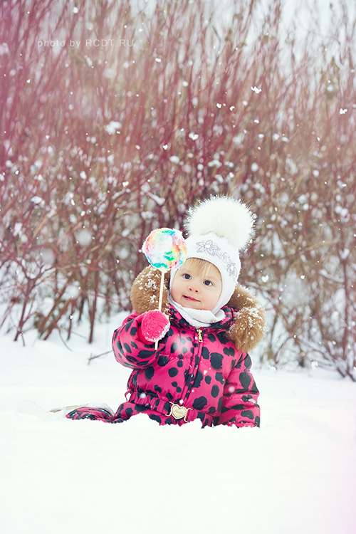 Зимняя фотосессия детей